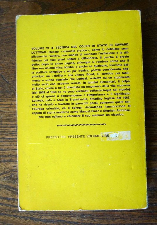 Edward Luttwak,TECNICA DEL COLPO DI STATO,1969 Longanesi I^ed