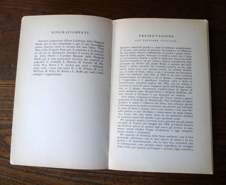 Edward Luttwak,TECNICA DEL COLPO DI STATO,1969 Longanesi I^ed