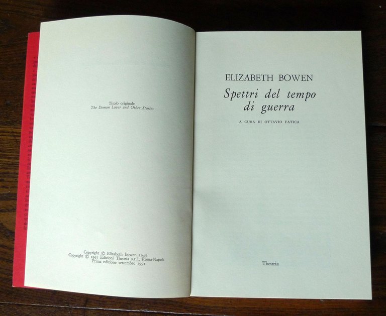 Elizabeth Bowen,SPETTRI DEL TEMPO DI GUERRA,1991 Theoria[LETTERATURA FANTASTICA