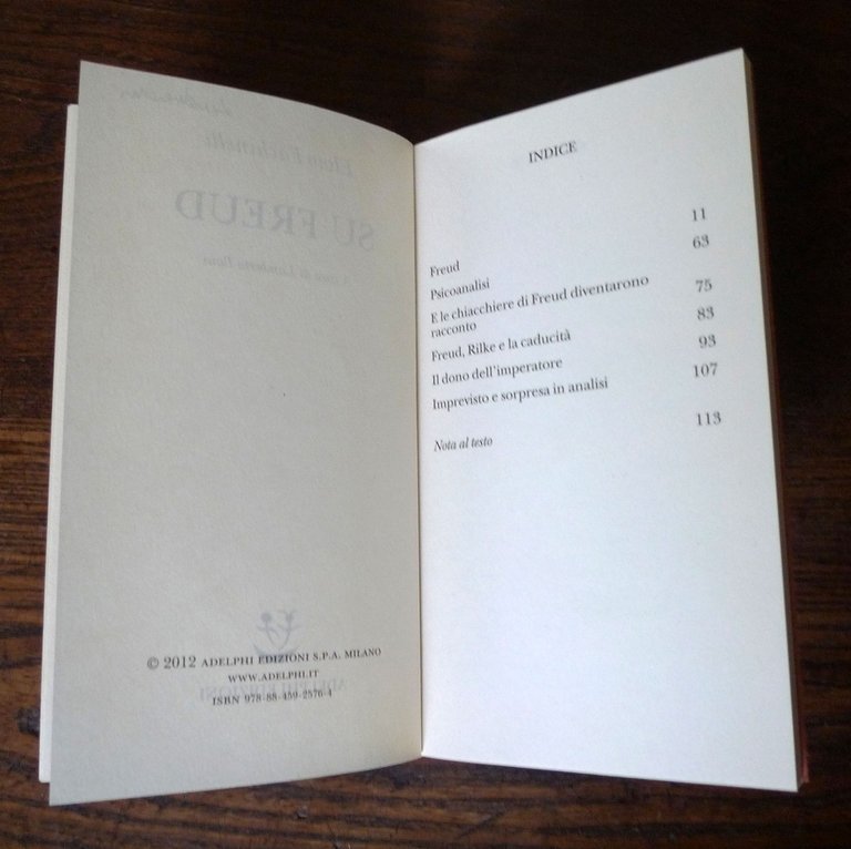 Elvio Fachinelli,SU FREUD,2012 Adelphi[psicoanalisi