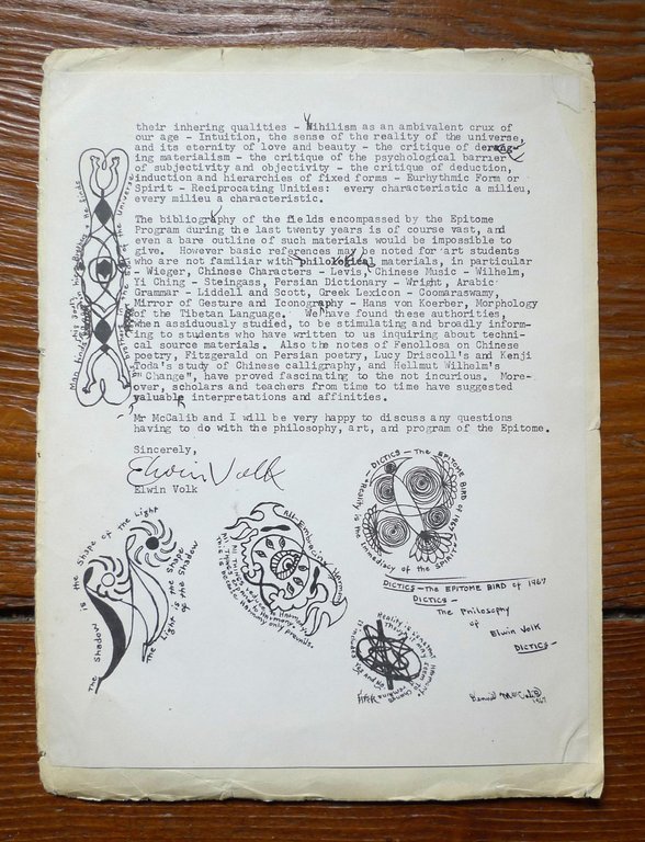 Elwin Volk,Dennis McCalib,EPITOMES 1967.MEMORIAM HENRI D'AMFREVILLE[poesia,arte | Immagine Gallery 2