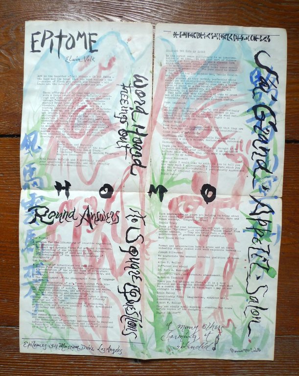 Elwin Volk,Dennis McCalib,EPITOMES 1967.MEMORIAM HENRI D'AMFREVILLE[poesia,arte | Immagine Gallery 9