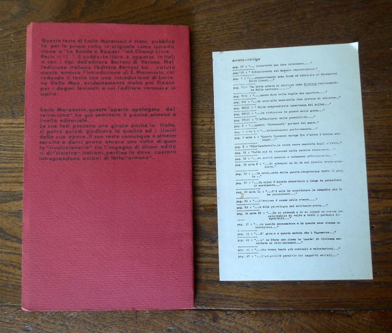 Emile Marenssin,DALLA PREISTORIA ALLA STORIA,1972 Buco[lotta armata,terrorismo | Immagine Gallery 2