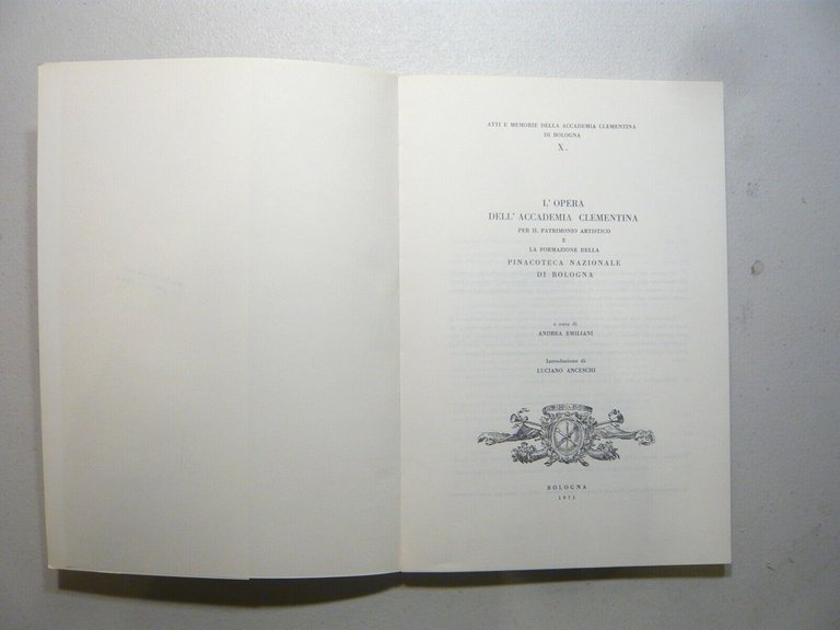 Emiliani,L’OPERA DELL’ACCADEMIA CLEMENTINA,1971[Pinacoteca di Bologna, arte