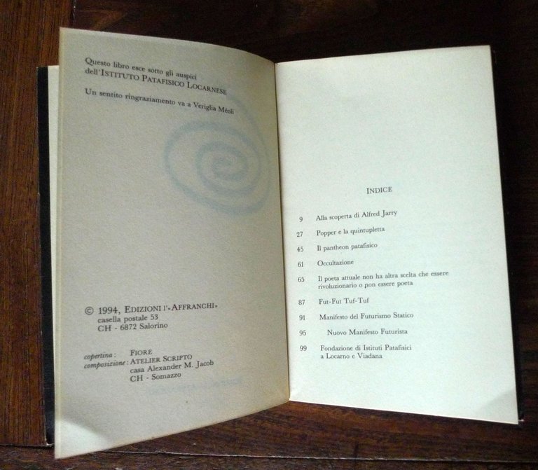 Enrico Baj,CHE COS'È LA 'PATAFISICA?,1994 L'Affranchi[arte,libro d'artista