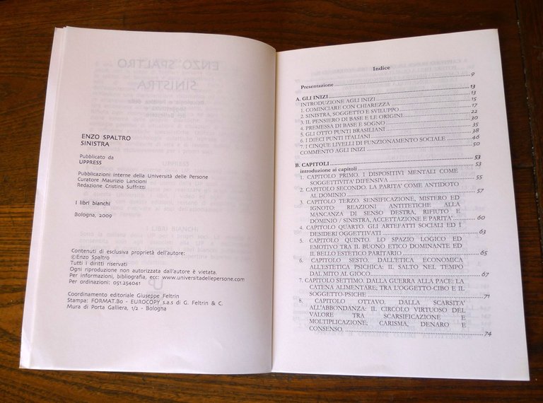 Enzo Spaltro,SINISTRA.Psicologia e Politica della Soggettività e del Bellessere
