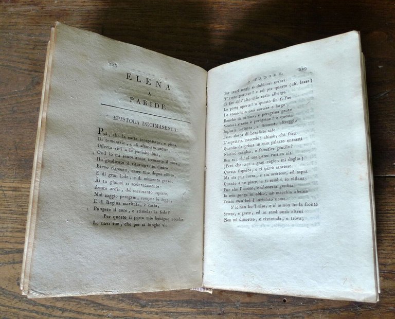 EPISTOLE EROICHE DI P.OVIDIO NASONE TRADOTTE DA REMIGIO FIORENTINO,1814 Napoli