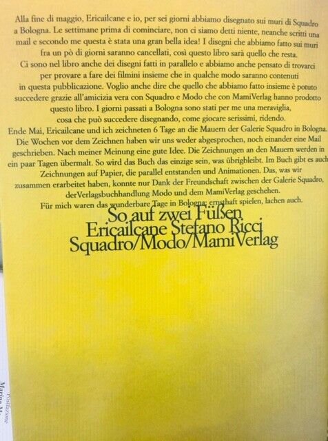 Ericailcane/Stefano Ricci,COSÌ SU DUE PIEDI,2012 Squadro/Modo/Mami[illustrazione