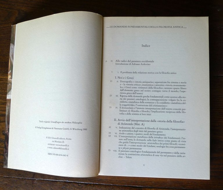 Eugen Fink,LE DOMANDE FONDAMENTALI DELLA FILOSOFIA ANTICA,2013 Donzelli[Eraclito