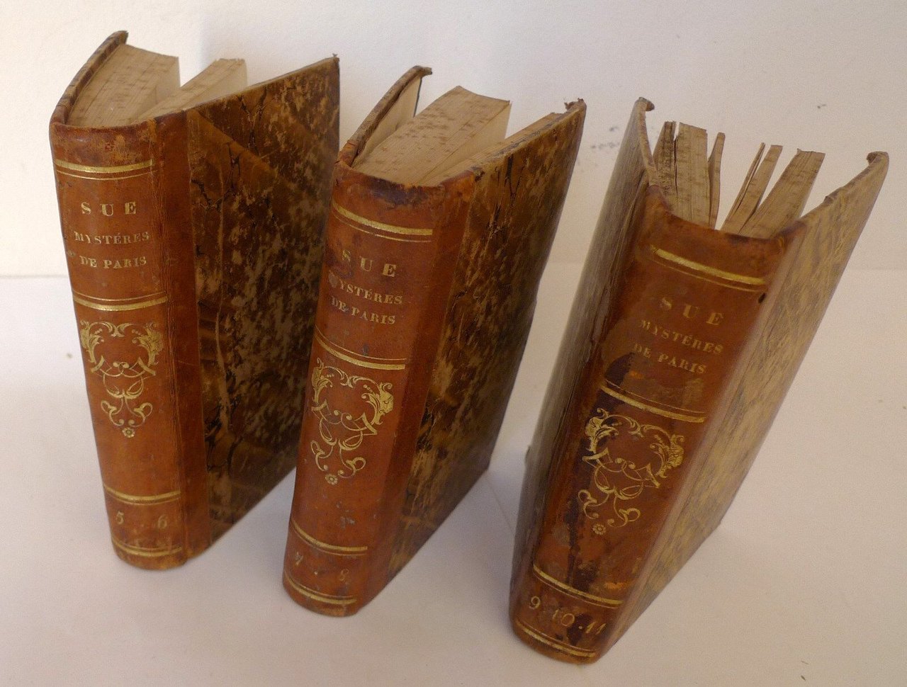 Eugène Sue,LES MYSTÈRES DE PARIS.t.V,VI,VII,VIII,IX,X,XI,1843 Meline Bruxelles