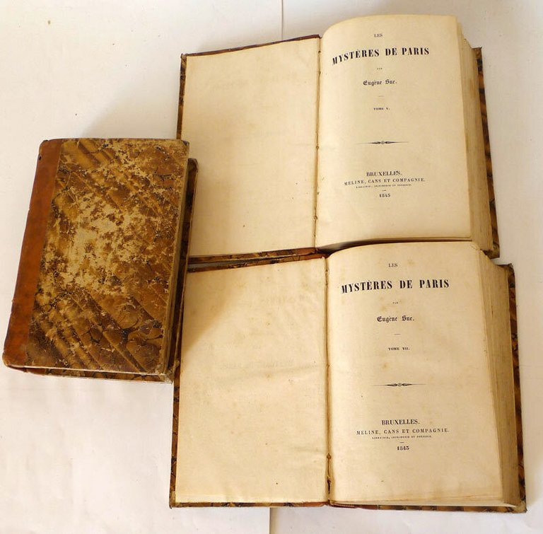 Eugène Sue,LES MYSTÈRES DE PARIS.t.V,VI,VII,VIII,IX,X,XI,1843 Meline Bruxelles