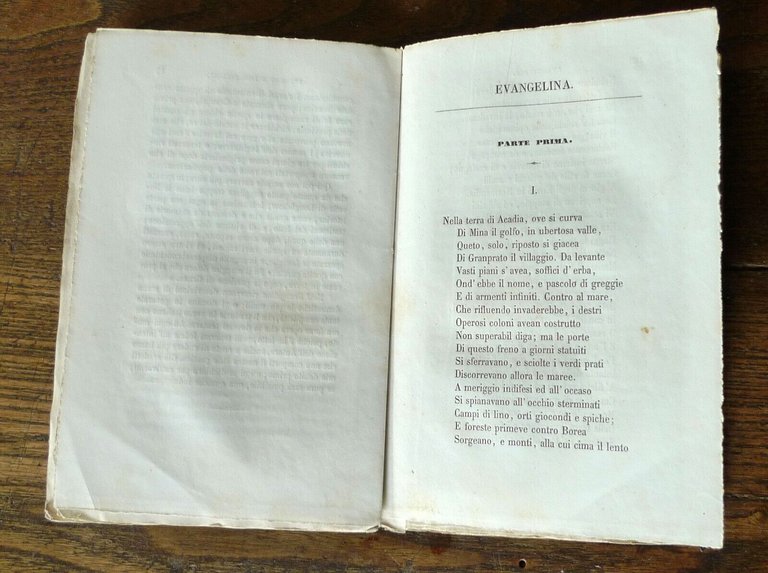 EVANGELINA.NOVELLA DI E.W.LONGFELLOW,1857 Le Monnier[I^ edizione,PIETRO ROTONDI