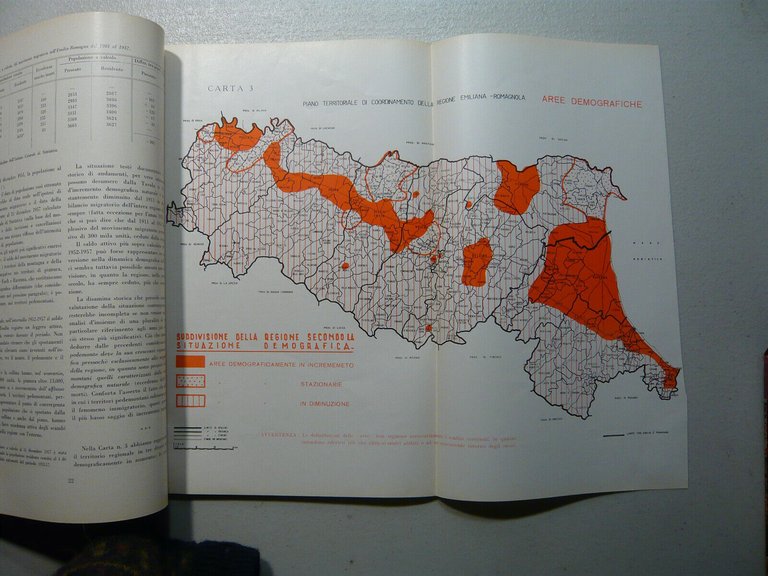 EVOLUZIONE DEMOGRAFICA ED INSEDIAMENTO UMANO NELL’EMILIA ROMAGNA, Bologna 1959