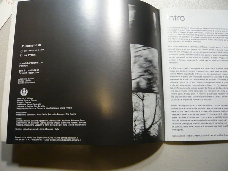 EXPERIMENTAL CINEMA, 1999[Link Project, cinema sperimentale