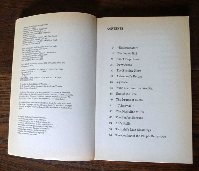 EXTERMINATOR! A Novel by William S. Burroughs,1986 Penguin Books