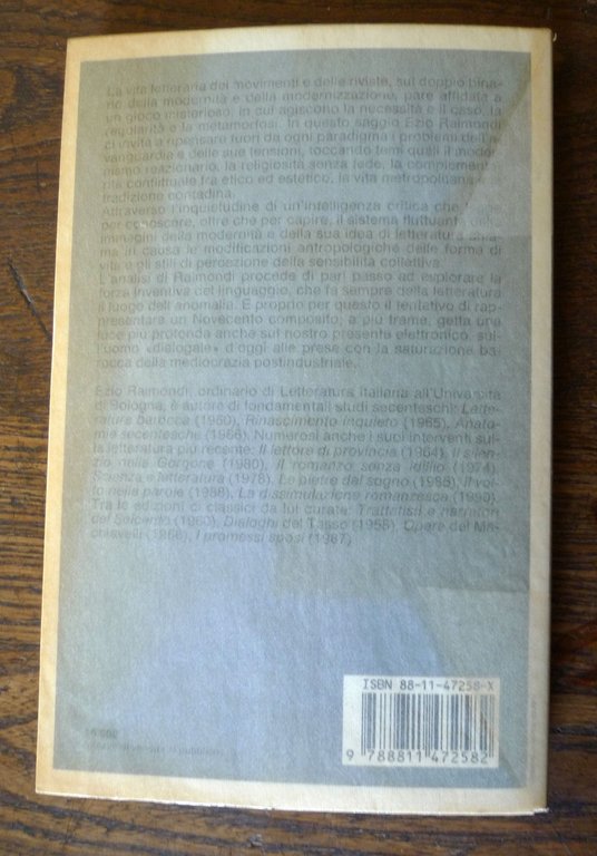 Ezio Raimondi,LE POETICHE DELLA MODERNITÀ IN ITALIA,1990 Garzanti I^ed[critica | Immagine Gallery 2