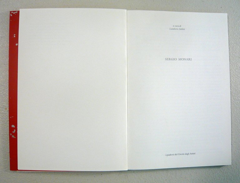 Fabbri,SERGIO MONARI.Breviario dell’ombra'97 Circolo degli Artisti[arte,catalogo