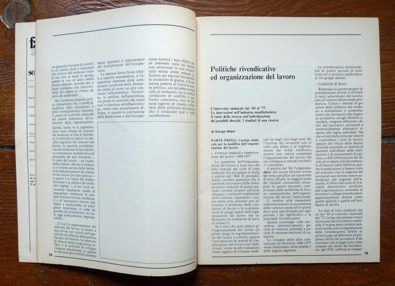 FABBRICA APERTA n.3 1978.Rivista di politica economica e sindacale[lavoro | Immagine Gallery 3