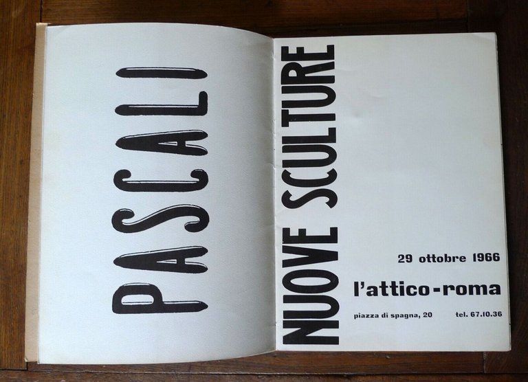 Fabio Sargentini,Galleria L’ATTICO 66 67,Roma 1967[ARTE CONTEMPORANEA