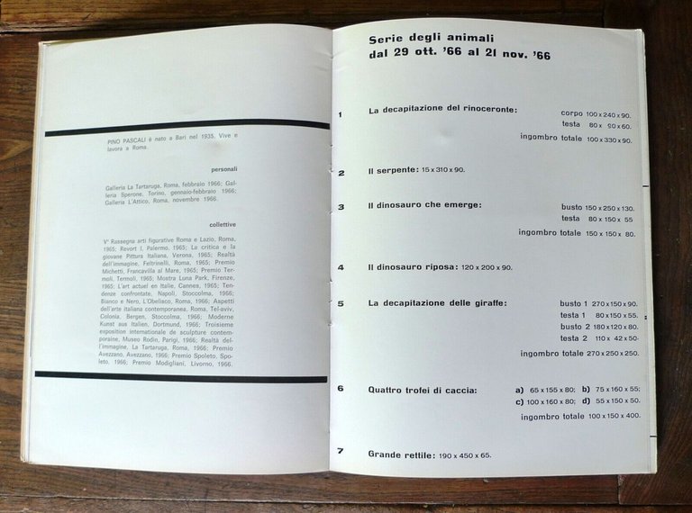 Fabio Sargentini,Galleria L’ATTICO 66 67,Roma 1967[ARTE CONTEMPORANEA
