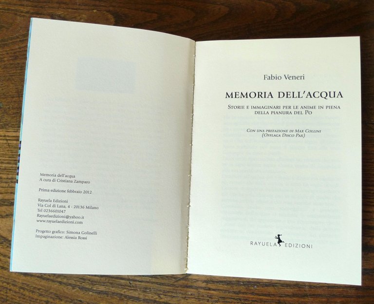 Fabio Veneri,MEMORIA DELL'ACQUA,2012 Rayuela[narrativa contemporanea