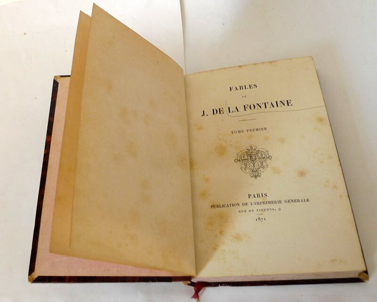 FABLES DE J.DE LA FONTAINE I,1871 IMPRIMERIE GENERALE[CLASSIQUES FRANÇAIS,favole