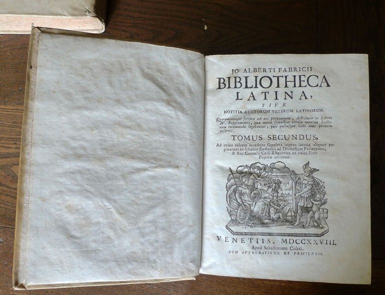 Fabricius,JO.ALBERTI FABRICII BIBLIOTHECA LATINA,1728 Venezia[CLASSICI LATINI