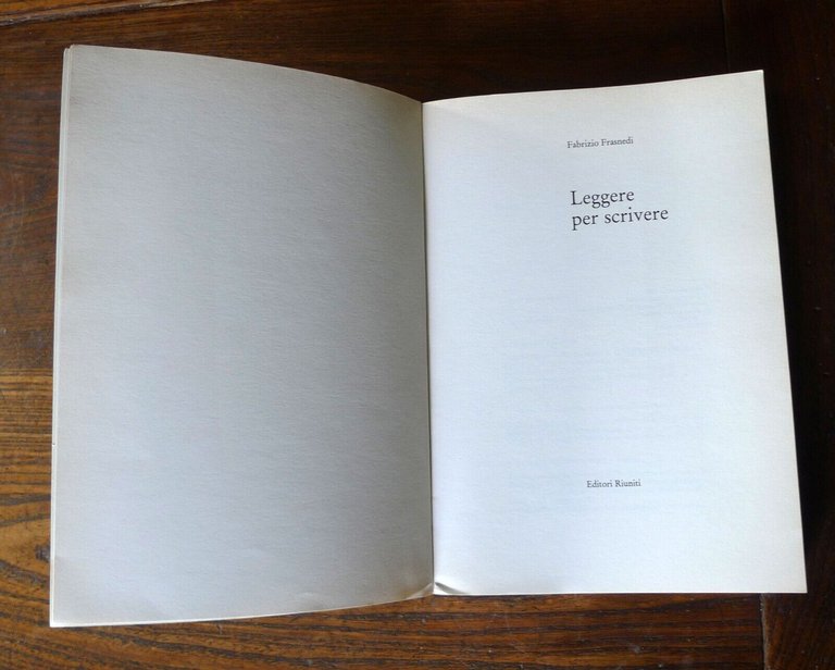 Fabrizio Frasnedi,LEGGERE PER SCRIVERE,1992 Ed.Riuniti[scuola,lettura,retorica