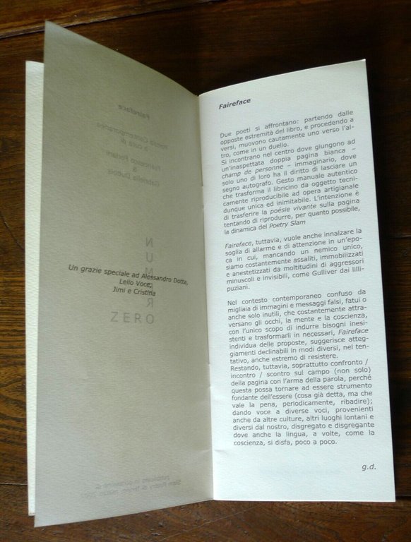 FAIREFACE N.0 2007.Adriano Padua.Catel Tomo[poesia contemporanea,SLAM POETRY