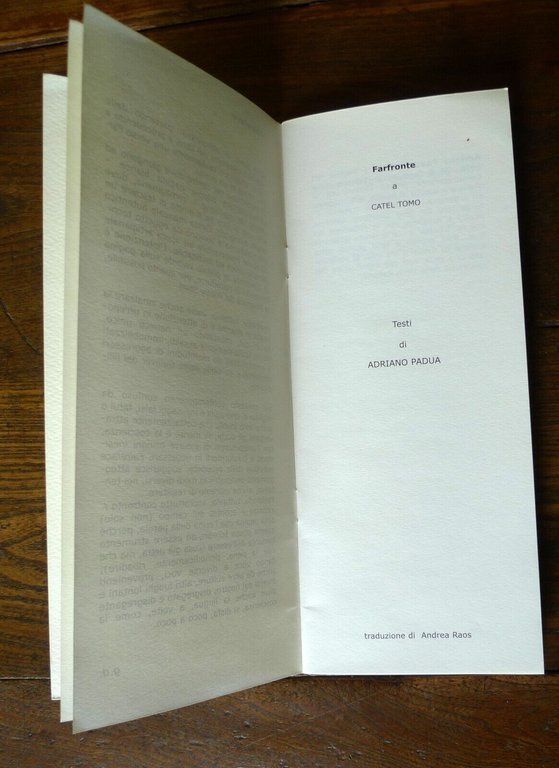 FAIREFACE N.0 2007.Adriano Padua.Catel Tomo[poesia contemporanea,SLAM POETRY