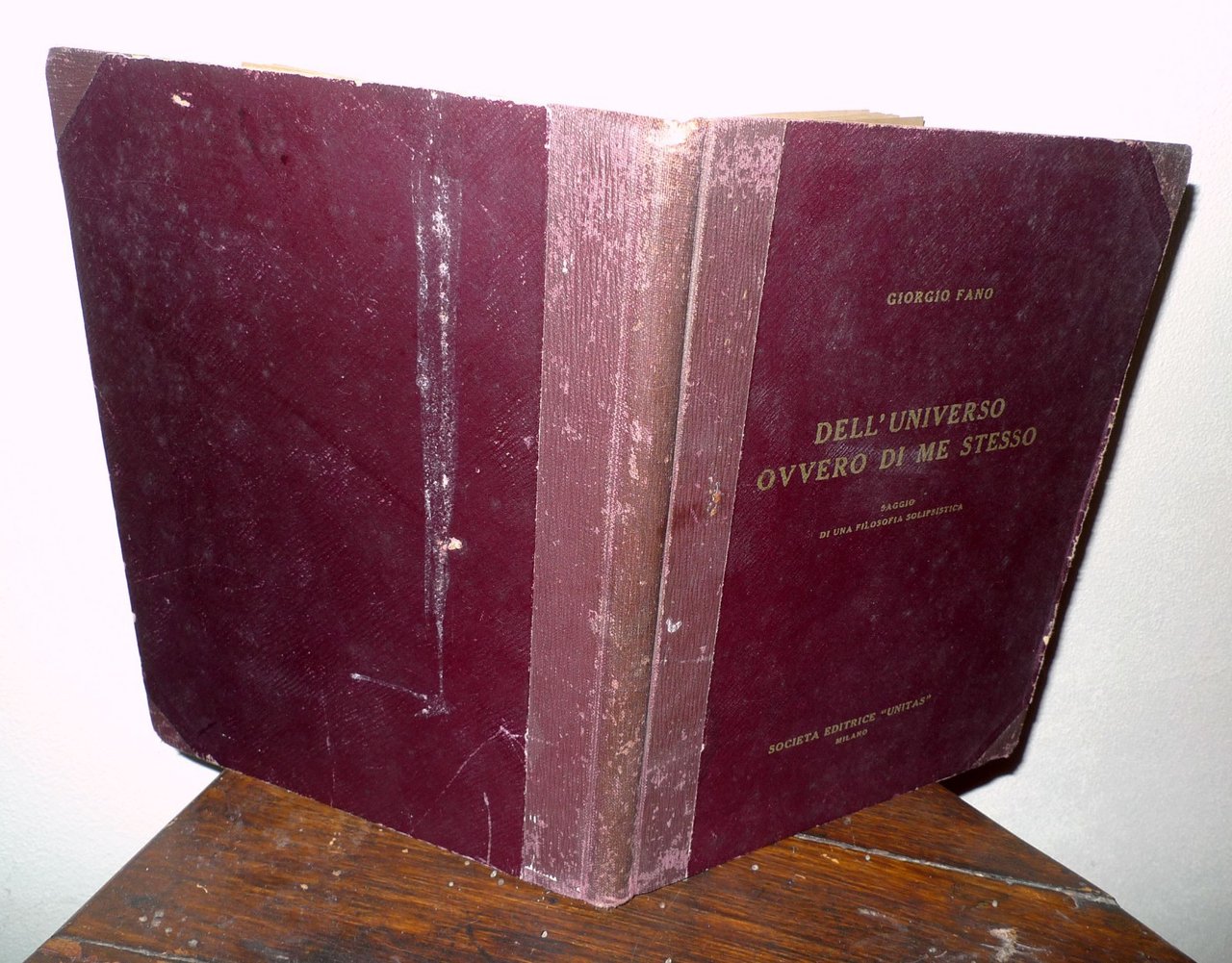 Fano,DELL'UNIVERSO OVVERO DI ME STESSO.Saggio di una filosofia solipsistica,1926