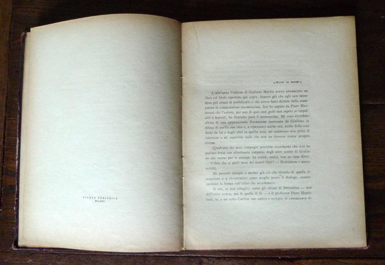 Fano,DELL'UNIVERSO OVVERO DI ME STESSO.Saggio di una filosofia solipsistica,1926
