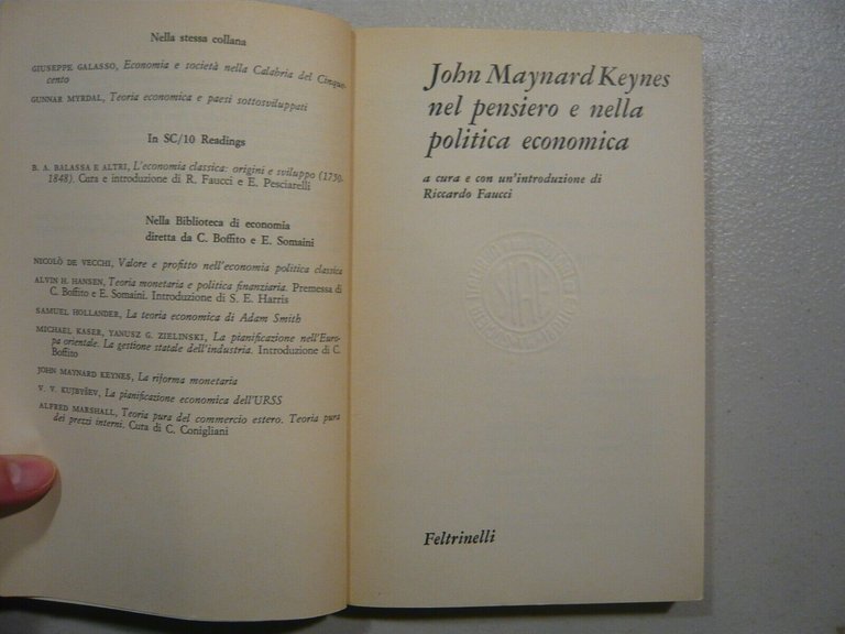 Faucci,JOHN MAYNARD KEYNES NEL PENSIERO E NELLA POLITICA ECONOMICA,1977[economia