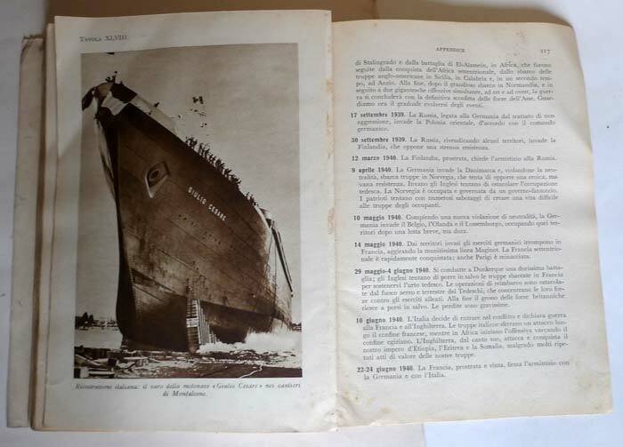 Fazio,LA CIVILTÀ E L'UOMO,Mondadori 1954 I^[corso storia,Regno d'Italia,WW1