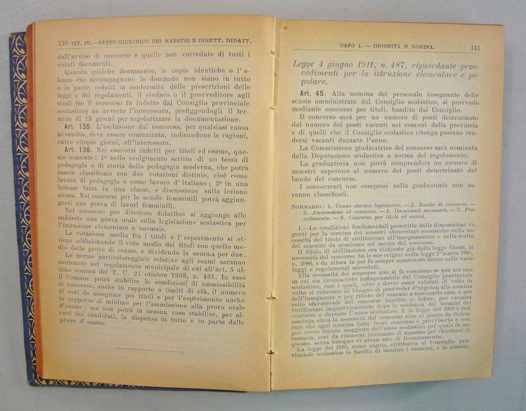 Ferretti,CODICE DELLA ISTRUZIONE ELEMENTARE E POPOLARE,1912 Pietrocola[diritto