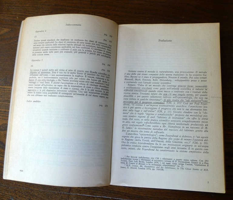 Feyerabend,CONTRO IL METODO,1979 Feltrinelli I^ed.[teoria anarchica conoscenza