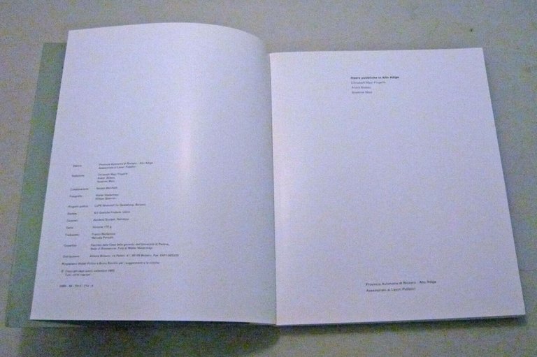 Fingerle/Bideau/Waiz,OPERE PUBBLICHE IN ALTO ADIGE,1993[architettura