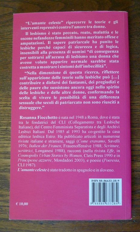 Fiocchetto,L'AMANTE CELESTE.LA DISTRUZIONE SCIENTIFICA DELLA LESBICA,2003