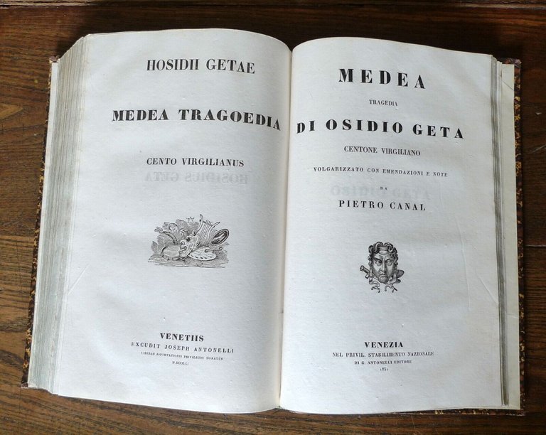 FLACCO,L'ARGONAUTICA/QUERULO OSSIA AULULARIA/GETA,MEDEA,1851 Antonelli[ITA/LAT