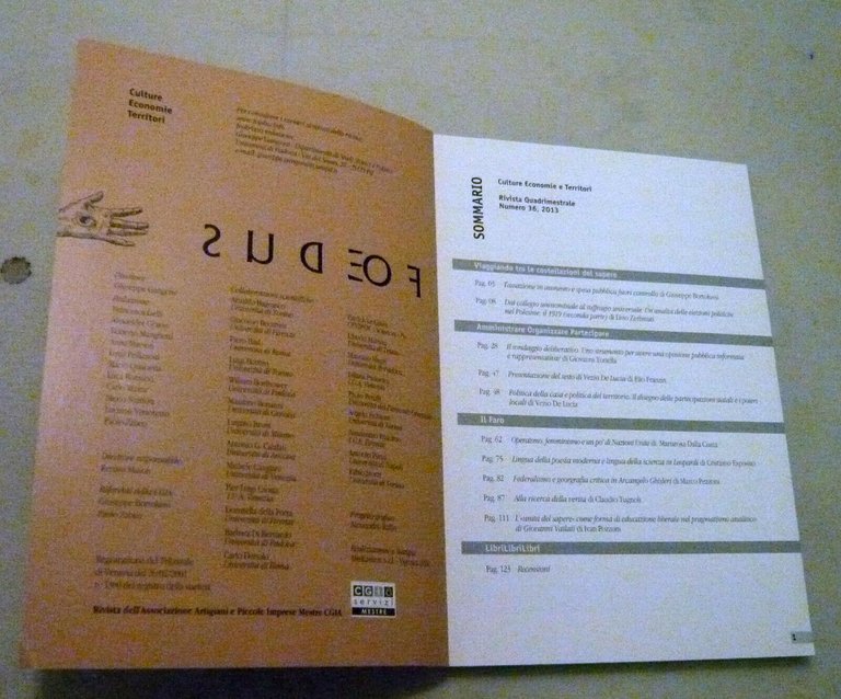 FOEDUS 36 2013.Rivista della Associazione Artigiani,Mestre[storia locale