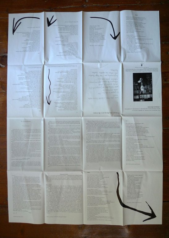 FOGLIO PER ROBERTO ROVERSI.Una proposta di letture,2012 Bologna[POESIA | Immagine Gallery 2