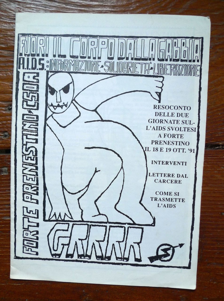 FORTE PRENESTINO CSOA.NO APARTHAIDS,Roma 1991[AIDS,controinformazione | Immagine principale