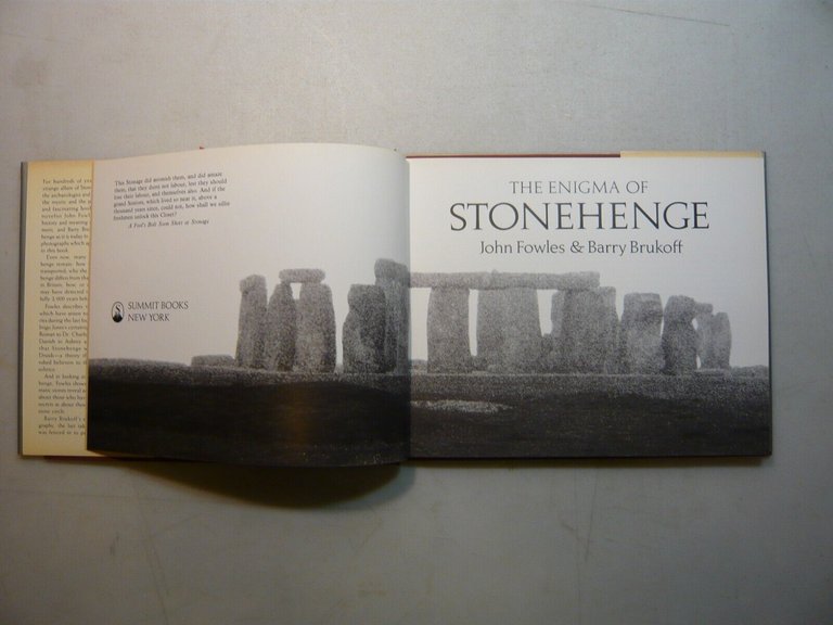 Fowles, Barry Brukoff,THE ENIGMA OF STONEHENGE,Verona 1980