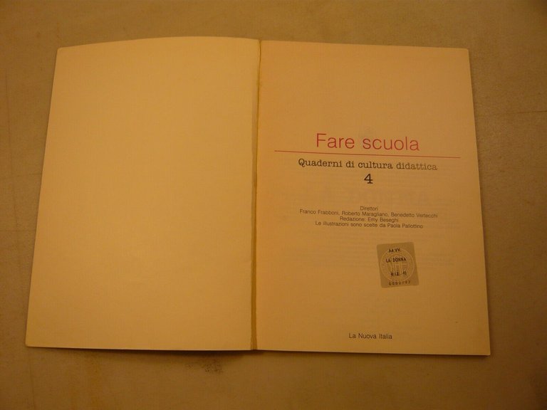 Frabboni,Maragliano,Vertecchi,FARE SCUOLA 4. La donna[Pallottino,Beseghi