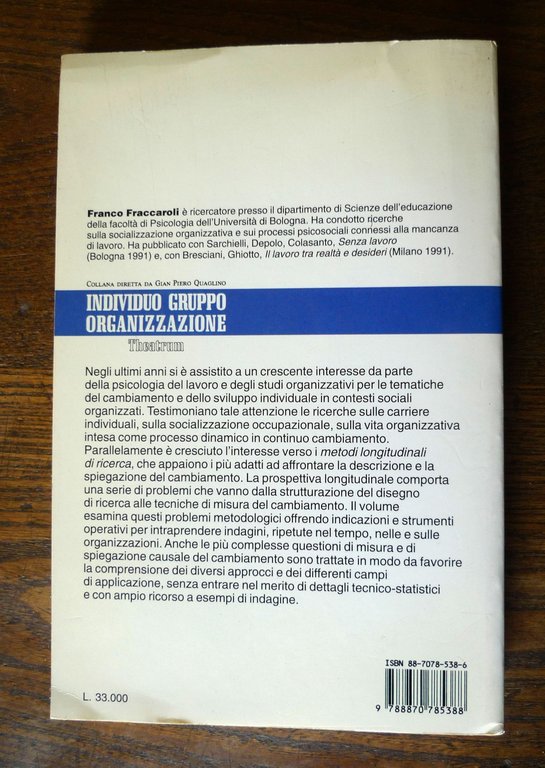 Fraccaroli,IL CAMBIAMENTO NELLE ORGANIZZAZIONI,1998 Cortina[psicologia lavoro | Immagine Gallery 2