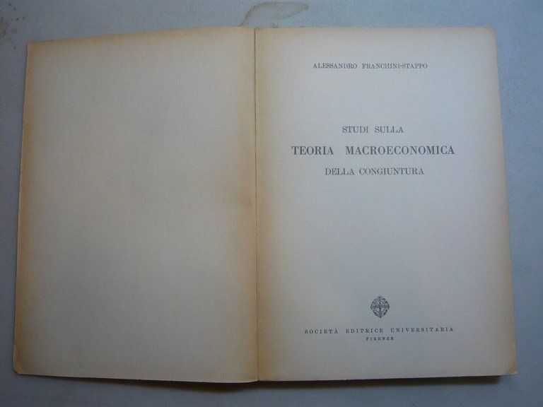 Franchini-Stappo,STUDI SULLA TEORIA MACROECONOMICA DELLA CONGIUNTURA,1955