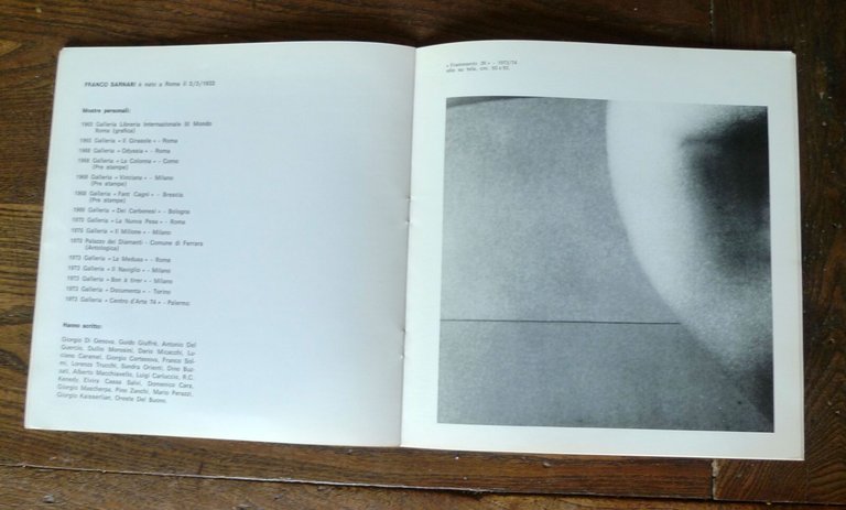 FRANCO SARNARI.Catalogo della mostra.1974 Forni Galleria d'Arte,Bologna