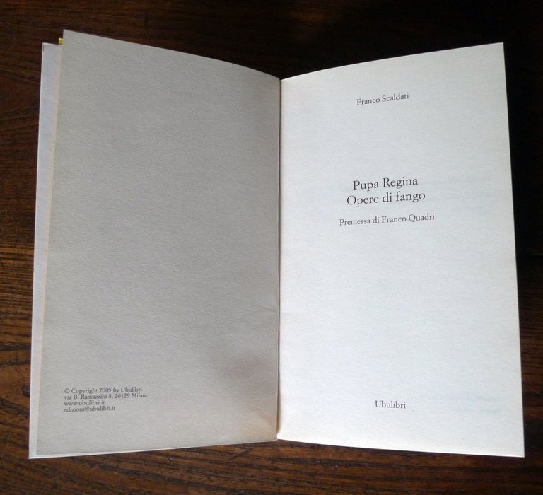 Franco Scaldati,PUPA REGINA.OPERE DI FANGO,2005 Ubulibri[TEATRO,Franco Quadri