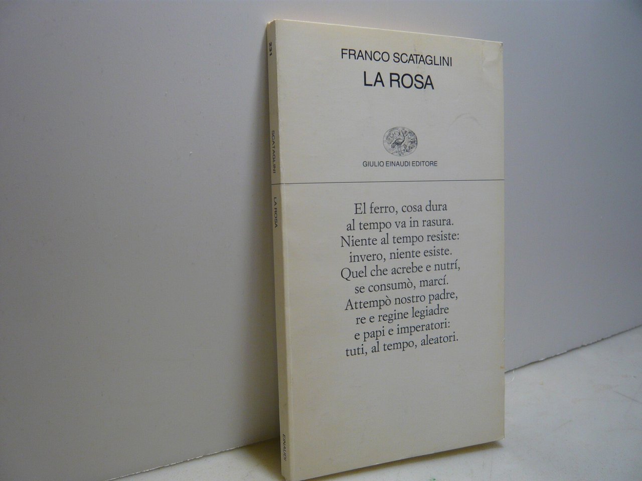 Franco Scatolini, LA ROSA, Giulio Einaudi 1992