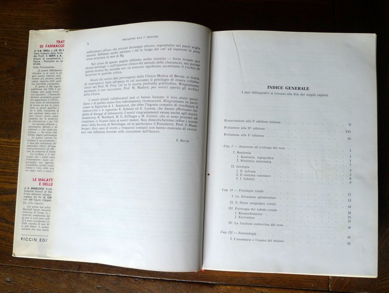 François Reubi,NEFROLOGIA CLINICA,1971 Piccin[manuale,MEDICINA
